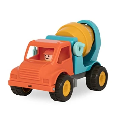 Imagen de Battat gran camión hormigonera arenero con figura 31 cm juguete de arena vehículo infantil para niñas y niños a partir 18 meses (2 piezas)