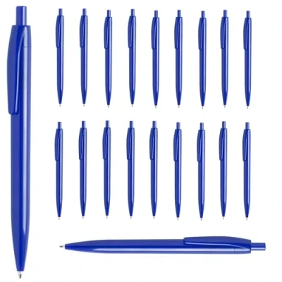 Imagen de noTrash2003 100 bolígrafos retráctiles Kulis Ballpen en tinta azul como colores iguales (azul oscuro)