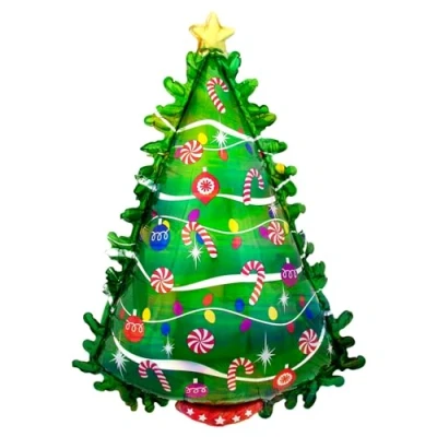 Imagen de Amscan Globo Super Shape Árbol de Navidad, Multicolor, talla única (4042675)