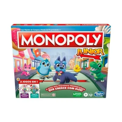 Imagen de Hasbro Monopoly Junior 2 Games In 1 (F8562190)