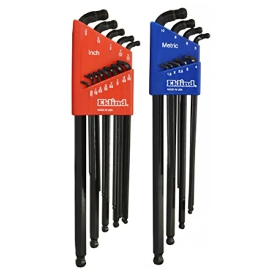 Imagen de EKLIND 17222 Double Ball Hex L Key Allen Wrench Combo Extra Long Inch/MM (2 Sets 22pc) Pack of 1