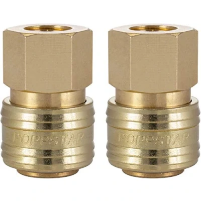 Imagen de Poppstar Conectores rapidos aire comprimido, diámetro nominal 7,2 mm con rosca interior (hembra) de 1/4 pulgada para conexión 2 pzas