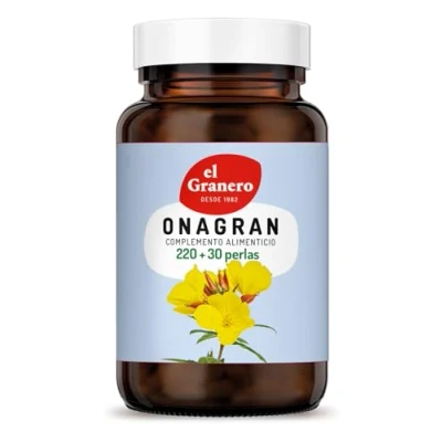 Imagen de El Granero Integral Onagran 250 Perlas Elaborado a Base de Aceite Semillas Onagra y Vitamina E Ayuda la Salud Piel Correcta Circulación