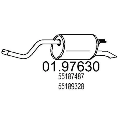 Imagen de MTS 01.97630 Silenciador trasero 1200 FIAT: Punto II Hatchback