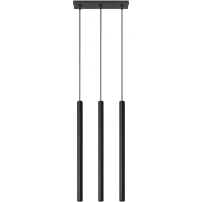 Imagen de SOLLUX lighting Pastelo lámpara de techo con 3 focos, techo, colgante para salón, comedor, cocina, acero recubierto polvo, color blanco, 30 x 5 90 cm