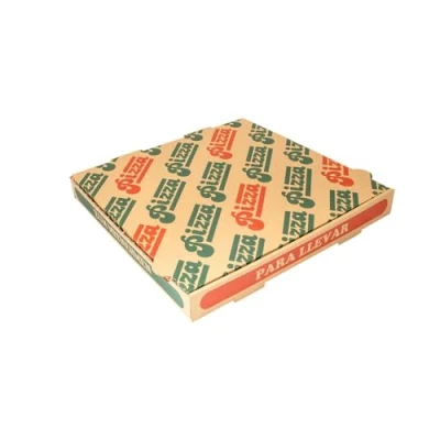 Imagen de García De Pou 100 Unidades Cajas Pizza &#039;Thepack&#039; 330 G/M2 29X29X3,8 Cm Natural Cartón Ondulado Microcanal