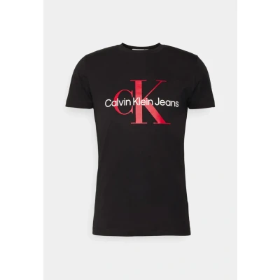 Imagen de Calvin Klein Jeans CORE Monogram Camiseta estampada, Hombre, Talla: XS, Black/salsa