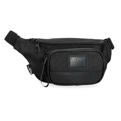 Imagen de Pepe Jeans Blackmore Riñonera Negro 30x13x5 cms Poliéster con Detalles en Piel Sintética 2,03L by Joumma Bags