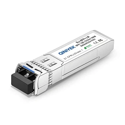 Imagen de QINIYEK 10GBase LR SFP+ Transceptor, 10G Módulo LC monomodo para Cisco SFP LR, Ubiquiti UF SM 10G,Meraki MA 10GB Mikrotik, Supermicro, Netgear(SMF,1310nm,10km,DDM )(Paquete de 1)