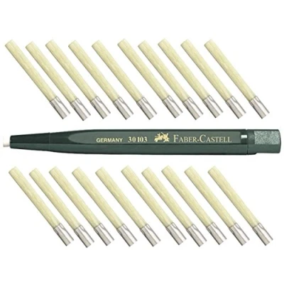 Imagen de Lápiz Faber Castell giratorio con cristal goma de borrar (fibra vidrio Pincel) expertos Long Life recambio Incluye 20 minas.