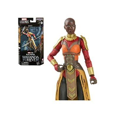 Imagen de Marvel Hasbro Legends Series Black Panther Wakanda Forever Figura de Okoye 15 cm 2 Accesorios, 1 Pieza para Construir Universo Cinematográfico (F3677)