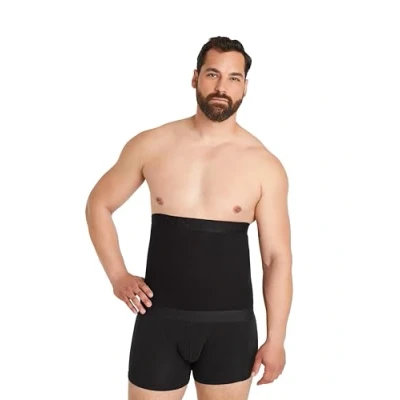 Imagen de FINN Faja Reductora para Hombres Cinta Modeladora de Barriga Algodón Potente Moldeador Cuerpo un Abdomen más Plano Negro 4XL