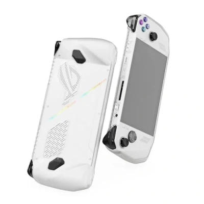 Imagen de Skull &amp; Co. GripCase Ally for ROG Ally: A Soft Protective Case with Textured Grips Full Protection and Stand, Shock Absorption Non Slip Anti Scratch Cover Design Frosted Clear