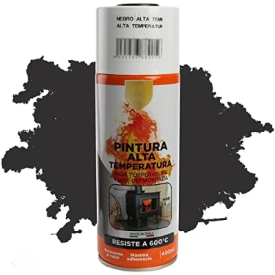 Imagen de H HANSEL HOME Pintura Spray Alta Temperatura Negro 400 Ml