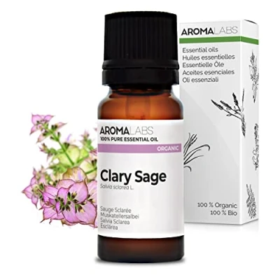 Imagen de BIO Aceite Esencial ESCLÁREA 10mL 100% Puro, Natural, Quimiotipado y Certificado AB AROMA LABS (Marca Francesa)