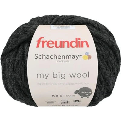 Imagen de Schachenmayr My Big Wool, 100G Anthrazit Meliert Hilos para Tejer A Mano