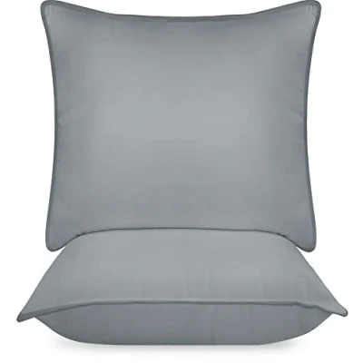 Imagen de Utopia Bedding Almohadas (2 Unidades) 65 x cm de Primera Fibra Hueca Virgen Siliconada Suave Fácil Cuidado (Gris)