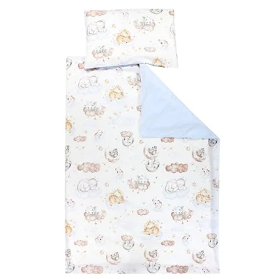 Imagen de TupTam Juego de Ropa Cama para Niños, 2 Piezas., Animales en Las Nubes/Azul, 135x100 cm