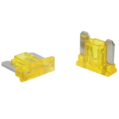Imagen de SeKi Paquete de 5 fusibles cuchilla Mini LP perfil bajo 20 A, amarillo; fusible coche 58V/DC barco remolque camión caravana