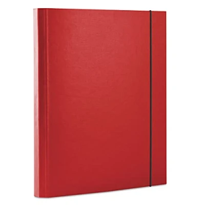 Imagen de OFFICE PRODUCTS PP A4/30 Carpeta portadocumentos con banda de goma, cartón polipropileno por una cara, color rojo, formato A4