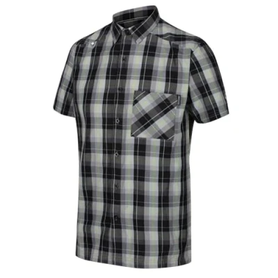 Imagen de Regatta Kalambo V Camisa Deportiva De Cuadros, Manga Corta Y Tejido Secado Rápido Shirts, Hombre, Black, S
