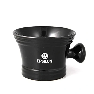 Imagen de Epsilon Bol de Afeitado Cerámico con Asa Negro, Estándar, Único