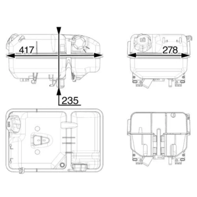 Imagen de MAHLE ORIGINAL CRT 237 000P Depósito de Agua con tapa, sin sensor