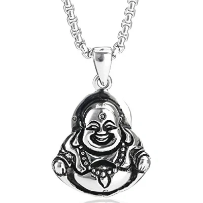 Imagen de Cadena de acero inoxidable para hombre dondon 52 cm con un Buda colgante y diseño