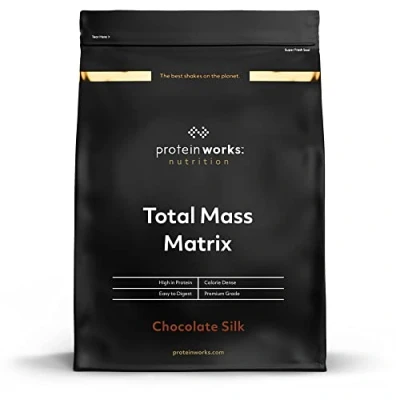 Imagen de THE PROTEIN WORKS Total Mass Matrix Ganancia Muscular Para Ganar Masa, Chocolate Suave, 2000 Gramo