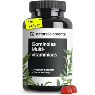 Imagen de Gominolas Multivitaminas 120 Gummies sabor a naranja natural para adultos, con 12 vitaminas y minerales (vitamina C, D3, biotina, ácido fólico, zinc más) fabricado en Alemania