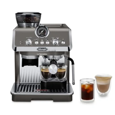 Imagen de De&#039;Longhi La Specialista Arte Evo EC9255.T, Máquina de Café Espresso, con Función Cold Brew, Jarra Leche Profesional, Sensor Grinding Technology, Incluido Kit Barista, 1550W, Titanio