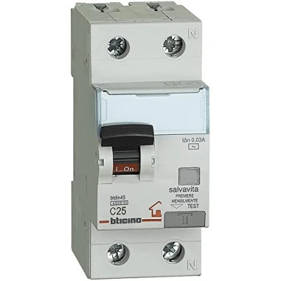 Imagen de Bticino Diferencial gc8813ac25 btdin térmica interruptor 1p no, 4.5ka, idn = 0,03, a 25a
