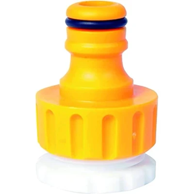 Imagen de Hozelock 2184 Conector para grifo de exterior roscado 3/4&#039;&#039; y 1/2&#039;&#039;, color amarillo