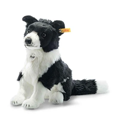 Imagen de Steiff Jaycee Border Collie 122163 Peluche para niños, Suave, Lavable, Color Negro/Blanco, 28 cm (122163)