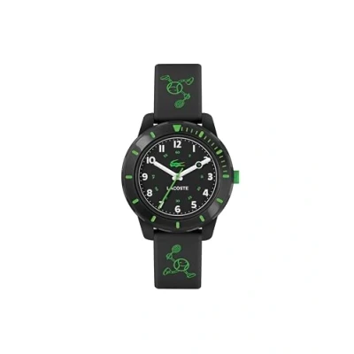 Imagen de Lacoste Reloj Analógico de Cuarzo para Niños Colección Mini Tennis Collection con Correa en Silicona Negro, 2030061