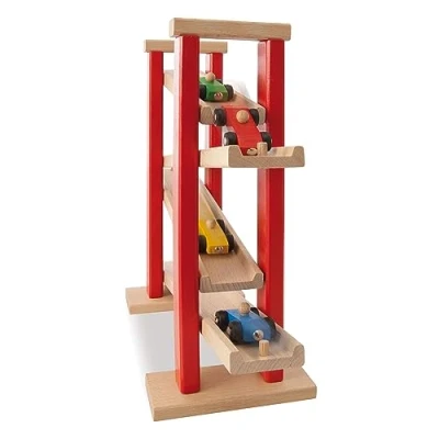 Imagen de HEROS 100027332 Circuito de madera para coches juguete (38 x 31 cm)