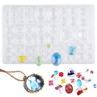 Imagen de Kissral Molde Silicona Resina, Juego de Moldes Fundición Resina Fabricación Epoxi para Joyas