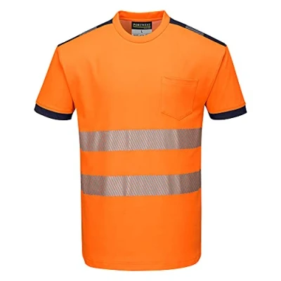 Imagen de Portwest Camiseta M/C De Alta Visibilidad Pw3, Tamaño: XXL, Color: Naranja/Marino, T181ONRXXL