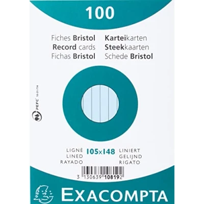 Imagen de 100 Fiches Sous Film Bristol Ligne
