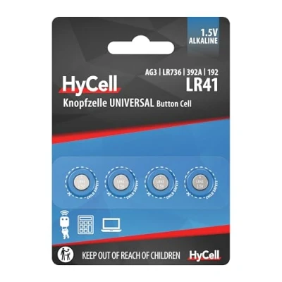 Imagen de HyCell 1516 0025, Juego de pila botón alcalina, 4 Unidades, Paquete 1