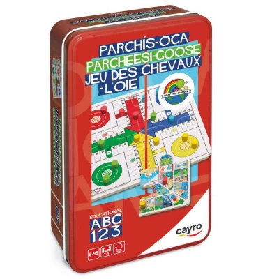 Imagen de Juego de viaje Parchís y Oca Caja metal Cayro FSC