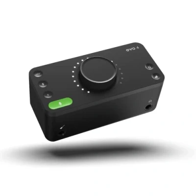 Imagen de Audient Tarjeta de sonido EVO 4 USB para producción musical (2 entradas / 2 salidas audio interface, alimentación fantasma 48 voltios, preamplificadores micrófono, etc.)
