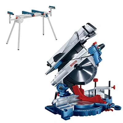 Imagen de BOSCH 0615990EU2 Ingletadora GTM 12 JL Professional 1.800 W. 3.800 rpm. con 1 mesa de trabajo GTA 2600