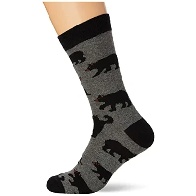 Imagen de Little Blue House by Hatley Crew Socks Calcetines de la tripulación, Osos carbón, Talla única Regular para Hombre