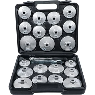 Imagen de BGS Diy 1035 Juego de llaves filtros aceite aluminio fundido bajo presión 12,5 mm (1/2&quot;) 23 piezas
