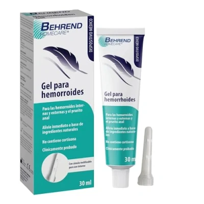 Imagen de Behrend Homecare Gel para el tratamiento de hemorroides internas y externas, proctitis La pomada ayuda a reducir dolor, picor yardor anal Sin cortisona