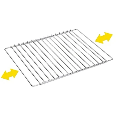 Imagen de Sauvic 02547 Rejilla de Horno cromada Profesional Extensible 42 a 60 cm, Color Plateado