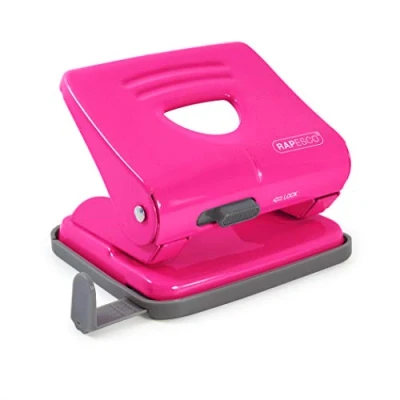 Imagen de Rapesco 1360 Perforadora Metálica de 2 Agujeros 825, 25 Hojas Capacidad, Fucsia