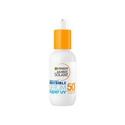 Imagen de Garnier Sérum facial invisible Super UV para todos los tipos de piel, UPF 50+, rápida absorción con ceramida Protect, Ambre Solaire, 30 ml