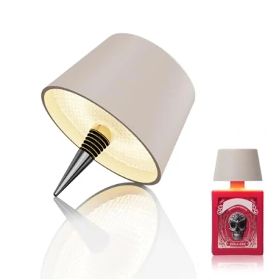 Imagen de MU LIN lamparas sin cables,lampara mesa led recargable,lampara inalambrica mesa,lampara de botella,lampara recargable portatil usb,lamparas mesita noche led,conectar ginebra whisky vino tinto